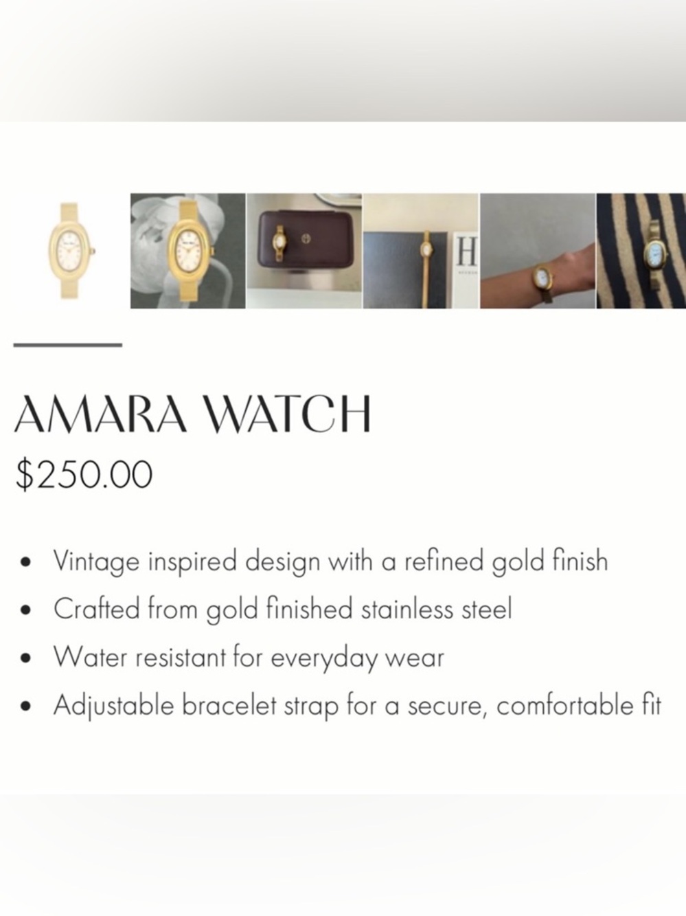 Classic Gold Oval Bracelet Watch - Picture 2 of 14